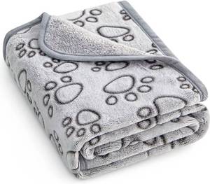 lot 7685 image: Stuffed� Premium Soft Dog Blanket Washable, 40x32 Cat Blanket for Indoor Cats Large Medium Small Dog Puppy Essentials (Grey)