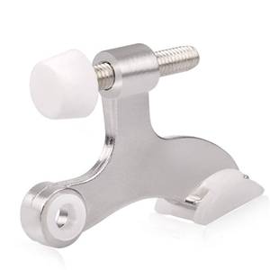 lot 7686 image: HOMOTEK 8 Pack Hinge Pin Satin Nickel Door Stopper,Adjustable Deluxe Heavy Duty Door Stopper 2-12x1-34,with White Rubber Bumper Tips