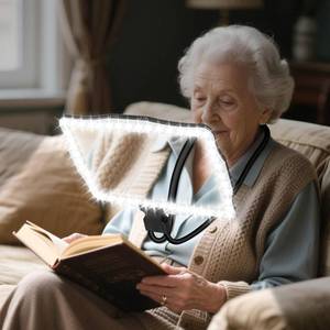 lot 7696 image: Large 10X Hands Free Magnifying Glass with Light for Reading Neck Wear Magnifier with Adjustable Brightness 50 Led Lights Flexible Gooseneck Full Book Page Magnifier for Seniors Low Vision Elderly