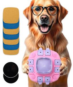 lot 7751 image: Kkiimatt Dog Puzzle Toy Slow Feeder Dog Treat Dispenser Nail File Toy Mental Enrichment Toy Food Dispenser for IQ Training