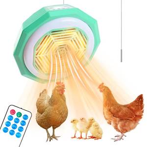 lot 7764 image: GIFANK Chicken Coop Heater for Winter Chicken Coop Heater Inside Coop with Circulation Fan Power Adjustable Digital Display Chicken Brooder Lamp Warmer with Remote Control Poultry Heating Fan