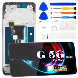 lot 7767 image: for Motorola Moto G 5G 2025 LCD Display for Motorola Moto G 5G 2025 Screen Replacemet for XT2513V XT2513-1 XT2513-2 Touch Screen Digitizer Display Assembly Repair Kits with Frame(Black) 6.7