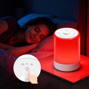 lot 7768 image: Red Light Therapy Sleep, Red Night Lights With 670nm Wavelength, Touch Control with 3 Distinct Color Modes, For Support Deep Relaxation and Improve Sleeping for Adult & Kid Bedroom, Gift