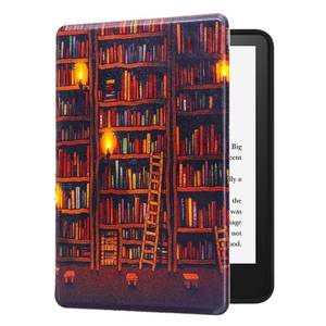 lot 7776 image: Qualnice Case for All-New Kindle Paperwhite with 7 Display (12th Gen 2024 Release) and Kindle Colorsoft 7 (Model No SA569P) with Auto WakeSleep, Library