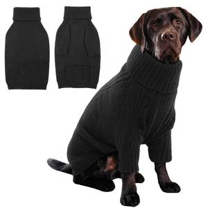 lot 7777 image: IECOii XXXL Dog Sweater,Warm Dog Sweaters for Extra Large Dogs Girl Boy,Stretchy & Cozy,Turtleneck Knitted Pullover for Pet Wear On Holiday,Easy On Doggy Sweatshirt for Labrador (Black,XXXL)