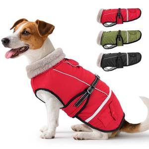 lot 7778 image: Dog Coat, Warm Dog Winter Coat Reflective Jacket Waterproof Fleece Vest, Pet Jacket Cozy for Cold Weather, Dogs Snowsuit Windproof, Adjustable Buckle for Large Dogs