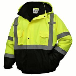 lot 7781 image: SKSAFETY High Visibility Reflective Jackets for Men, Waterproof Class 3 Safety Jacket with Pockets, Hi Vis Yellow Coats with Black Bottom, Mens Work Construction Coats for Cold Weather, 3XL, 1 Pack