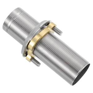 lot 7814 image: uxcell Faucet Mount Extension Shank 4x 1.25 Stainless Steel Pipe Faucet Extension Nipple Locknut Kit Extension Threaded Lengthen Fixed High Foot with Nut and Gasket Faucet Fittings