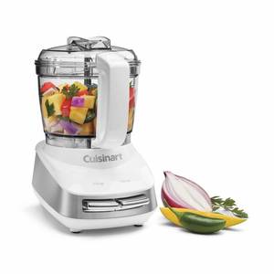 lot 7841 image: Cuisinart Core Custom 4-Cup Mini Chopper, Mini Food Processor Chops and Grinds with Auto-Reversing Stainless Steel SmartPower Blade, Dishwasher-Safe Parts, MCH-4, WhiteStainless Steel