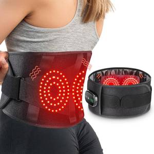 lot 7853 image: OVIMAZ Red Light Therapy Belt for Body, Cordless Infrared Light Therapy Belt with Heating Vibration Massage, Portable Lower Back Massager for Back Shoulder Waist Red Light Therapy Wrap (Black)
