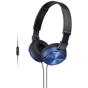 lot 7898 image: Sony MDR-ZX310AP ZX Series Wired On Ear Headphones with mic, Blue