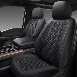 lot 7901 image: GEEYONTEK Premium Leather Car Seat Covers Front Pair,Universal Fit for Cars,Trucks&SUVs,Waterproof Car Seat Cushion,Full Coverage Car Seat Protector with 2 Seats,Black