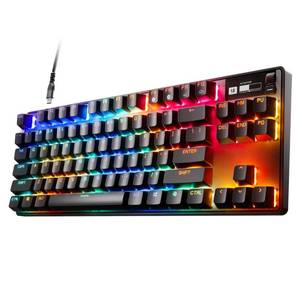 SteelSeries HyperMagnetic gaming keyboard Apex Pro TKL - Fastest - Adjustable actuation - No numeric keypad format suitable for esports - RGB - USB-C - 2023 Edition - American QWERTY