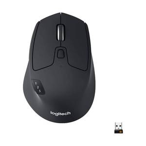 lot 7949 image: Logitech M720 Triathlon Wireless Mouse, Bluetooth, USB Unifying Receiver, 1000 DPI, 6 Programmable Buttons, 2-Year Battery, Compatible with Laptop, PC, Mac, iPadOS - Black