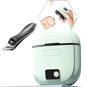 lot 7955 image: Electric Nail Clipper, 2026 Improved Nail Clippers Set, Includes an Automatic 2-in-1 Nail Clippers (with LED Light & Storage Box), an Oblique Nail Clippers, Ideal for All Your Nail Care Needs - Green
