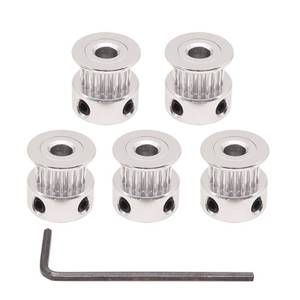 lot 7969 image: WINSINN GT2 Timing Belt Pulley 20 Teeth, 5mm Bore, for 6mm Width Belt - Ideal for 3D Printers, CNC Machines, Robotics (4-Pack) NO ALLEN WRENCH