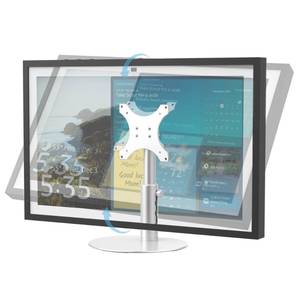 lot 7979 image: Almoz Sturdy Stand Compatible with Echo Show 21, Show 15 (All Generations) with Adjustable Tilt, 4 Height Levels, Flexible Viewing and Solid Support for Show 15 2nd Gen (Basic-Silver)