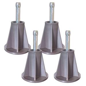 lot 7983 image: Homes Place Steel Stem Bed Frame Feet to Replace Wheels. Prevent Sliding. Sturdy Bed Frame Feet Replacements with Plastic Inserts. Set of 4