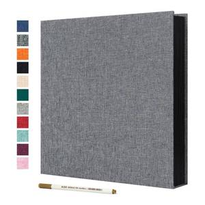 lot 7997 image: Spbapr Large Photo Album Self Adhesive Linen Cover Magnetic Scrapbook Album DIY Scrap Book 40 Black Sticky Pages for 3x5 4x6 5x7 8x10 Pictures with A Metal Pen 11x10.6 40pages
