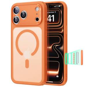 lot 8006 image: ESR for iPhone 17 Pro Max Case, Camera Control, Compatible with MagSafe, Shockproof Military-Grade Protection, Magnetic Phone Case for iPhone 17 Pro Max, Classic Hybrid Case, Frosted Orange