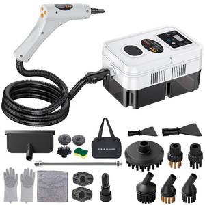 Portable Steam Cleaner Handheld Steam Cleaner High Pressure Steamer for Deep cleaning 1200ML Steam Cleaning Machine for Home Use With 6 Brushes Cleaning for Couch Auto Floor (White)