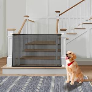 lot 8370 image: Cupount Mesh Baby &amp Dog Gate 30 Tall, Fits Openings 32-36 Wide Indoor Mesh Pet Gate for Stairs, Doorways &amp Hallways (Black, 30 H x 38 W