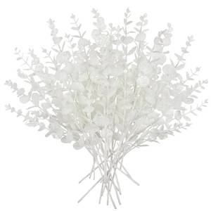 lot 8380 image: Hollyone 20 Pcs Glitter Artificial Eucalyptus Branches 13 Christmas Christmas Tree Picks and Sprays White Fake Eucalyptus Leaves for DIY Christmas Tree Garland Wreath Crafts Home Decoration
