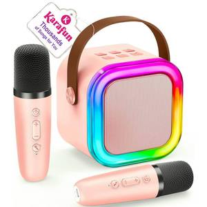 lot 8382 image: Mini Karaoke Machine for Kids, 2026 TOP Toys Birthday Gifts Ideas for Girls Ages 4, 5, 6, 7, 8, 9, 10, 12 Years Old, Portable MP3 Player with 2 Wireless Mics for Family Home Party