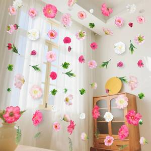 lot 8411 image: K KUMEED 8 PCS Artificial Flowers Hanging Decorations,Pink Hanging Flowers Garland with Hooks Spring Party Decorations for Wedding Party Background Birthday Baby Shower Home Birthday Decorations