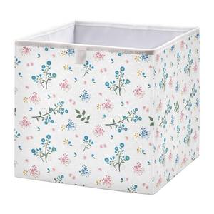 lot 8418 image: Bolaz Wild Flower Blue and Pink Mood Closet Organizers Storage Cubes Storage Bins Shelf Baskets Containers for Home Kids Room Toys Office,Square
