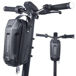 lot 8420 image: CHICLEW 3L Large Scooter Bag with Handle, Portable Electric Scooter Storage Bag, Waterproof XL Handlebar Pouch Bag for Scooters, Bikes, Segway Niu, with Small Coded Lock & Screw Fixation Design