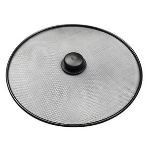 lot 8457 image: Splatter Screen, Frying Pan Splatter Screen, Splash Guard Lid with Knob, Extra Fine Mesh Splash Guard Pot Lid,Iron Coating Grease Guard Frying Pan Cover for Cooking(size29cm)