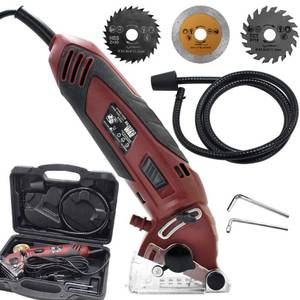 lot 8458 image: Multifunction Corded Mini Circular Saw Machine Set, 400W High Powered cordless circular saw Machine, Professional Compact Rotorazer Saw for Cut Drywall,Tile, Metal