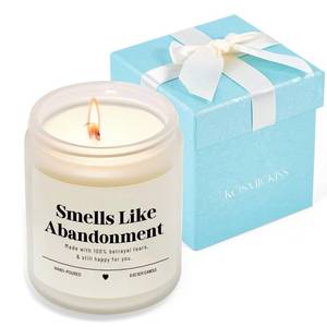 lot 8490 image: Retirement Gift for Woman, Going Away Farewell Gifts for Coworkers, Coworker Leaving Gifts for Women, Smells Like Abandonment Candle Farewell Decorations Party, Goodbye Gift for Friends Teacher Nurse