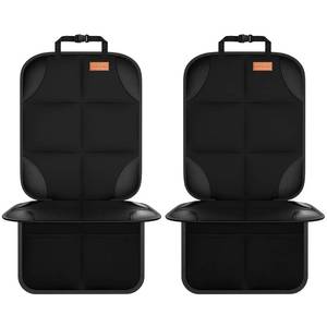 lot 8497 image: SMART ELF Car Seat Protector, 2Pack Seat Protector Protect Child Seats with Thickest Padding and Non-Slip Backing Mesh Pockets for Baby and Pet,Sedan SUV Truck (Black)