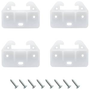 lot 8521 image: FDXGYH 10 Pcs Plastic Drawer Guides Drawer Track Guides Drawer Rail for Dressers Hutches and Drawer Systems White