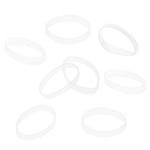 lot 8524 image: ONLYKXY Silicone Cable Ties 0.78 inch20 mm Diameter Flat Rubber Bands Elastic Bands Supplies Reusable Rubber Rings Thick Rubber Bands for School Home or Office Elasticity Coil Ring (Clear)