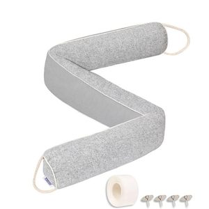 lot 8537 image: TORRAMI Under Door Draft Stoppers 32 Inch, Heavy Triangle Stop Draft Block Cold AirWindBreeze Noise Blocker Door Sweeps Weather Stripping Bottom Seal Light Gray
