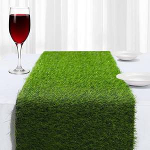 lot 8540 image: ZHOUXITU Artificial Grass Table Runner, 13 x 60 in Turf Table Runner - Realistic Faux Grass Runner for Golf Party, Wedding, Baby Shower, Indoor Outdoor Decor