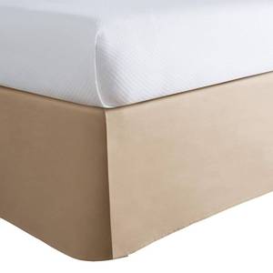 lot 8544 image: Todays Home Classic Tailored Bed Skirt Dust Ruffle, Cotton Blend Design, 14 Drop Length, Twin, Mocha