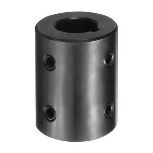 lot 8559 image: uxcell Shaft Coupling, 34 Bore 1-12 OD 2 Length Black Oxide Plated ASTM1045 Steel Rigid Coupling for 3D Printers Motor Wheel(4 Set Screws)