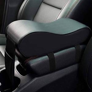 lot 8582 image: Car Armrest Cushion,Memory Foam Arm Rest for Car,Center Console Armrest with Phone Holder Storage Bag Universal Fit for Most Car (Black)