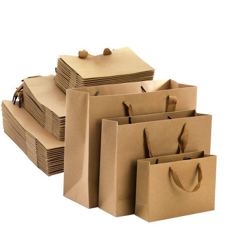 lot 1774 image: Lyellfe 45 Pieces Brown Gift Bags, Heavy Duty Kraft Paper Bags with Handle Bulk, Assorted Recycled Shopping Retail Merchandise Bags for Valentines Day, Birthday, Wedding