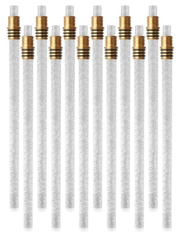 lot 3278 image: Nuanchu 24 Pcs Wine Bottle Torch Hardware Kit Wine Bottle Torch Wick, Includes 12 Soft Fiberglass Replacement Wicks, Brass Wicks Mount with Washer for DIY Homemade Decor Outdoor Lighting