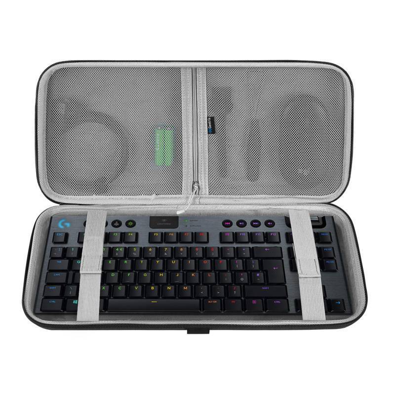 lot 4608 image: GEEKRIA TKL Keyboard Case, Hard Shell Travel Carrying Bag for 80%  87 Keys Mechanical Gaming Keyboard, Compatible with Logitech G915 TKL, G PRO KeyboardG PRO X (Extra Space)