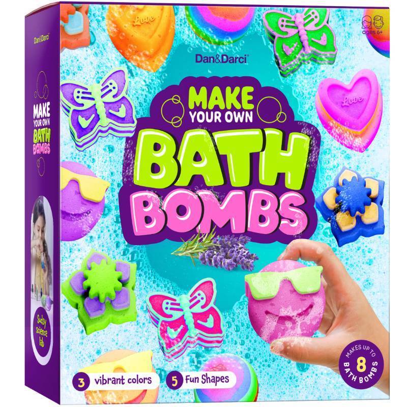 lot 5688 image: Dan&Darci Bath Bomb Making Kit for Kids - Kid Crafts Science Project - Gifts for Girls and Boys - Craft Activity Gift for Age 6, 7, 8, 9, 10, 11 & 12 Year Old Girl - Makes 10 Baths Bombs Fizzies