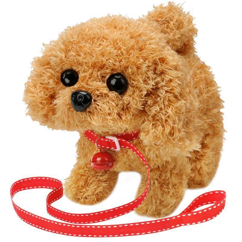lot 5887 image: KSABVAIA Plush Teddy Toy Puppy Electronic Interactive Dog - Walking, Barking, Tail Wagging, Stretching Companion Animal for Kids Toddlers