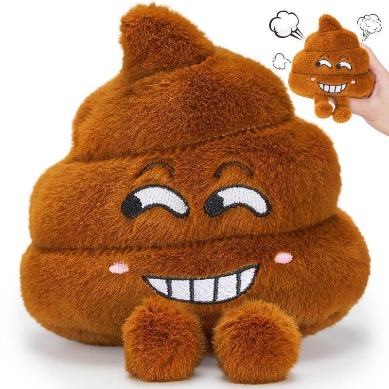 lot 5903 image: SnugBibble Farting Poop Plush Toy Funny Poop Toy with 30 Hilarious Fart Sounds, Soft &amp Durable Gag Gift for Kids, Pets, and Pranks Great Decor for Home, Office, or Parties