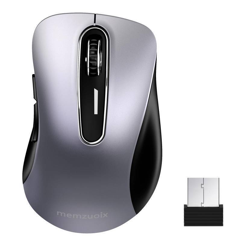 lot 6139 image: memzuoix 2.4G Wireless Mouse, 1400 DPI Mobile Optical Cordless Mouse with USB Receiver, Portable Computer Mice Wireless Mice for Laptop, PC, Desktop, MacBook, 5 Buttons (Gunmetal)