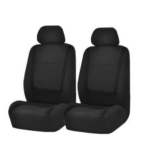 lot 8651 image: FH Group Car Seat Covers Front Set in Cloth for Low Back Car Seats with Removable Headrest, Universal Fit, Automotive Washable for SUV, Sedan, Van Black